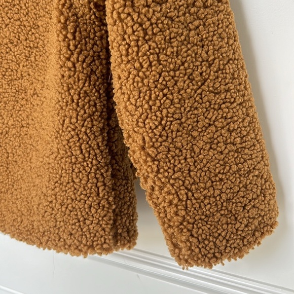 Wonder Nation Kids Brown Sherpa Teddy Button Down Coat Girls size 4-5 - Picture 9 of 11